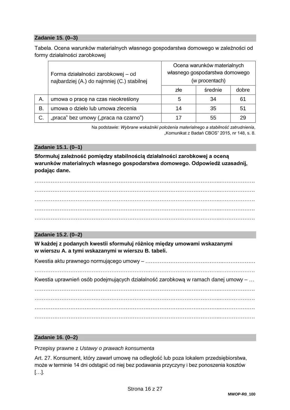 Arkusz pokazowy WOS – marzec 2022 – strona 16