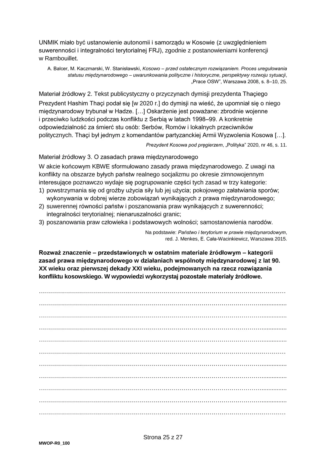 Arkusz pokazowy WOS – marzec 2022 – strona 25