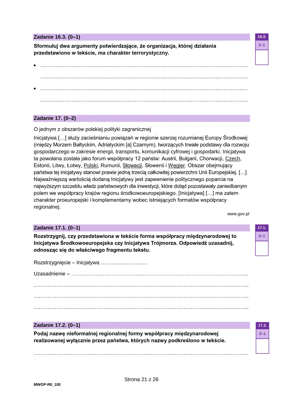 Arkusz diagnostyczny WOS – grudzień 2022 – strona 21