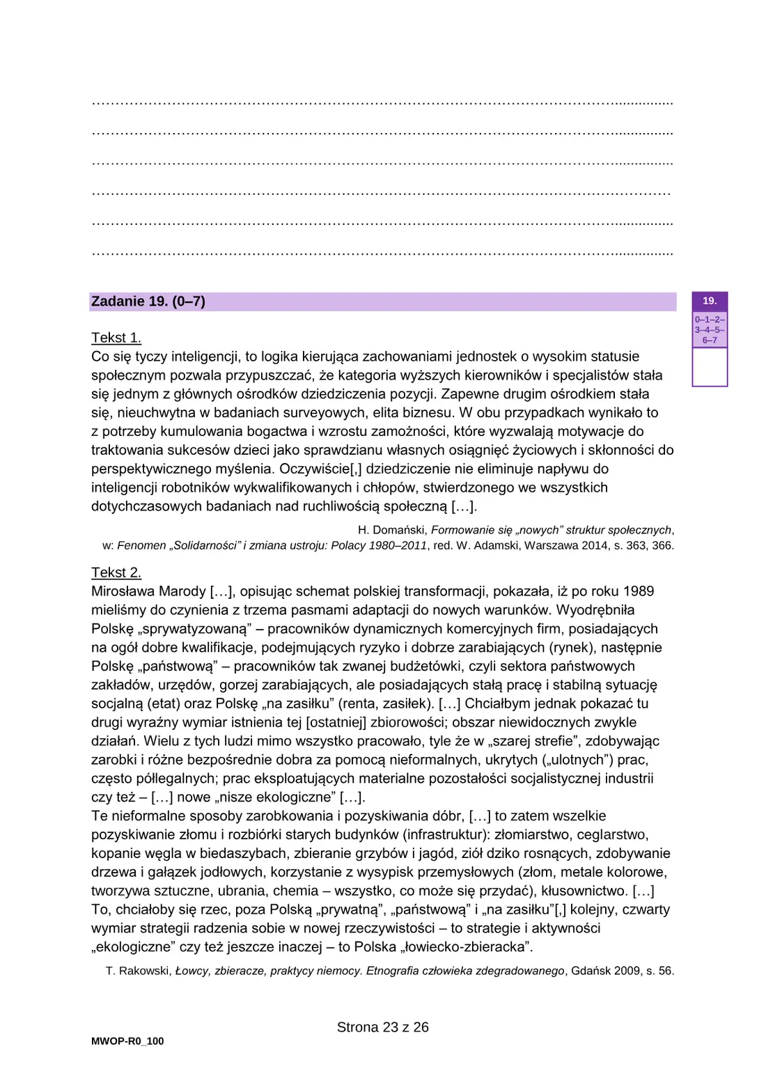 Arkusz diagnostyczny WOS – grudzień 2022 – strona 23