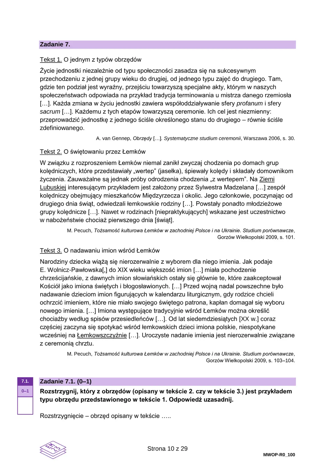 Egzamin maturalny z WOS – maj 2023 – strona 10