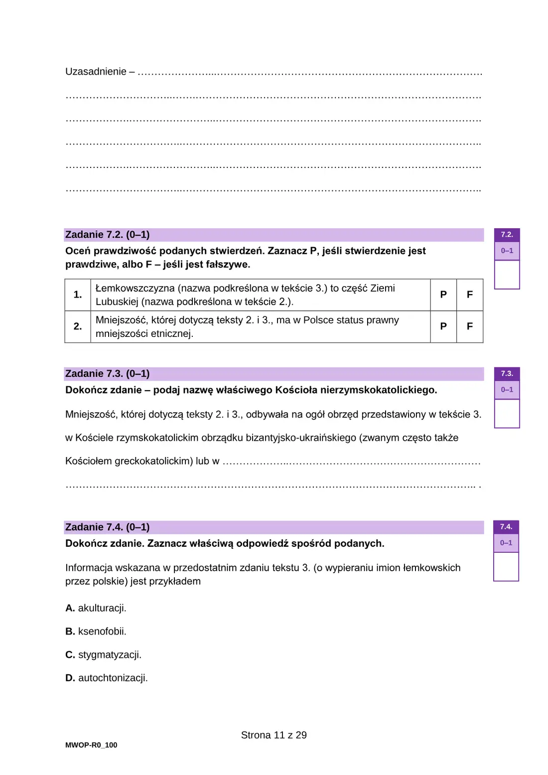 Egzamin maturalny z WOS – maj 2023 – strona 11