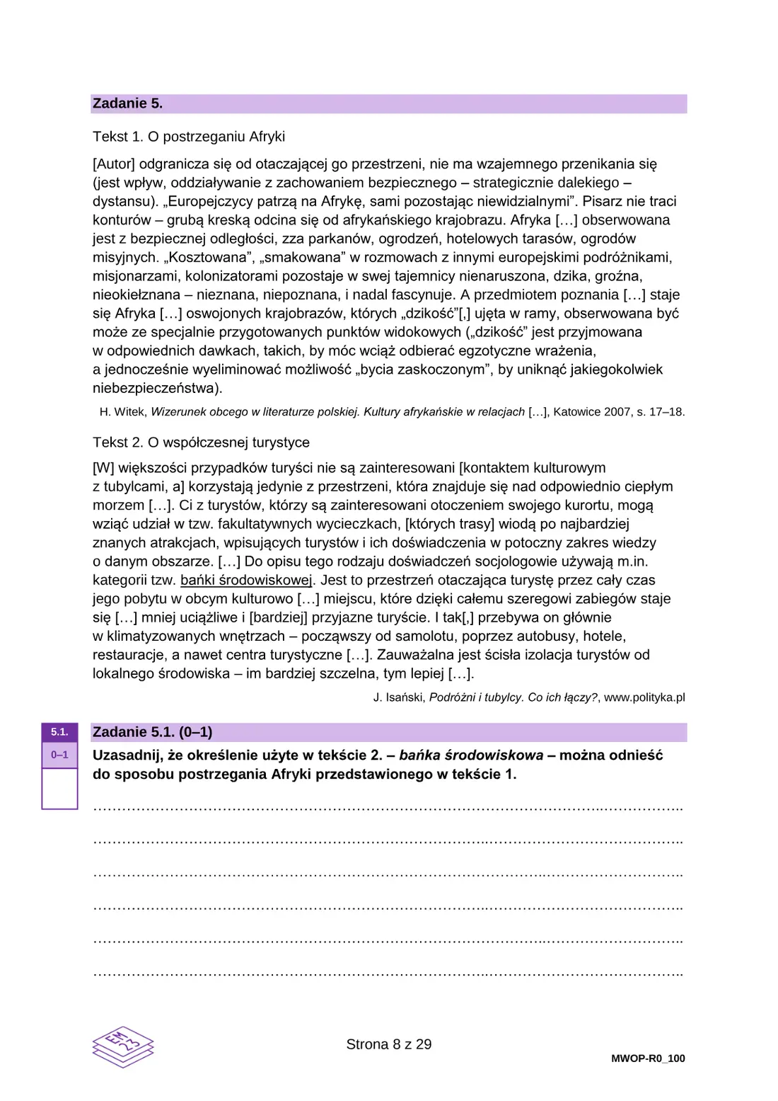 Egzamin maturalny z WOS – maj 2023 – strona 8