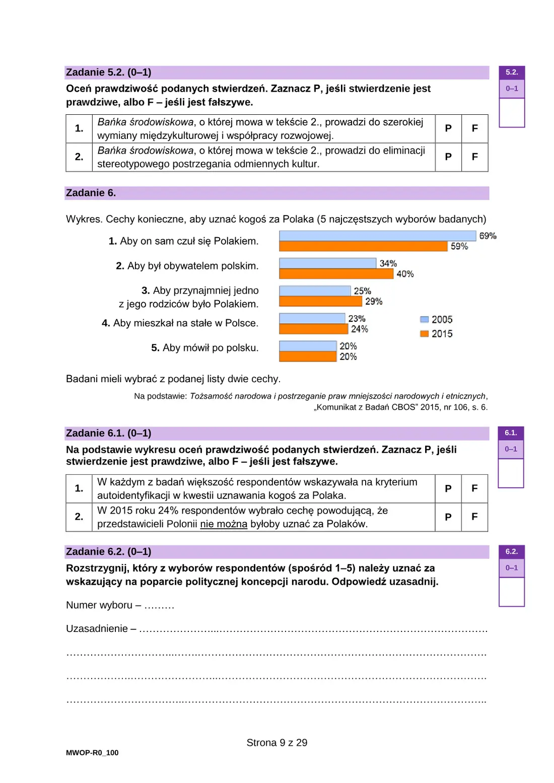 Egzamin maturalny z WOS – maj 2023 – strona 9