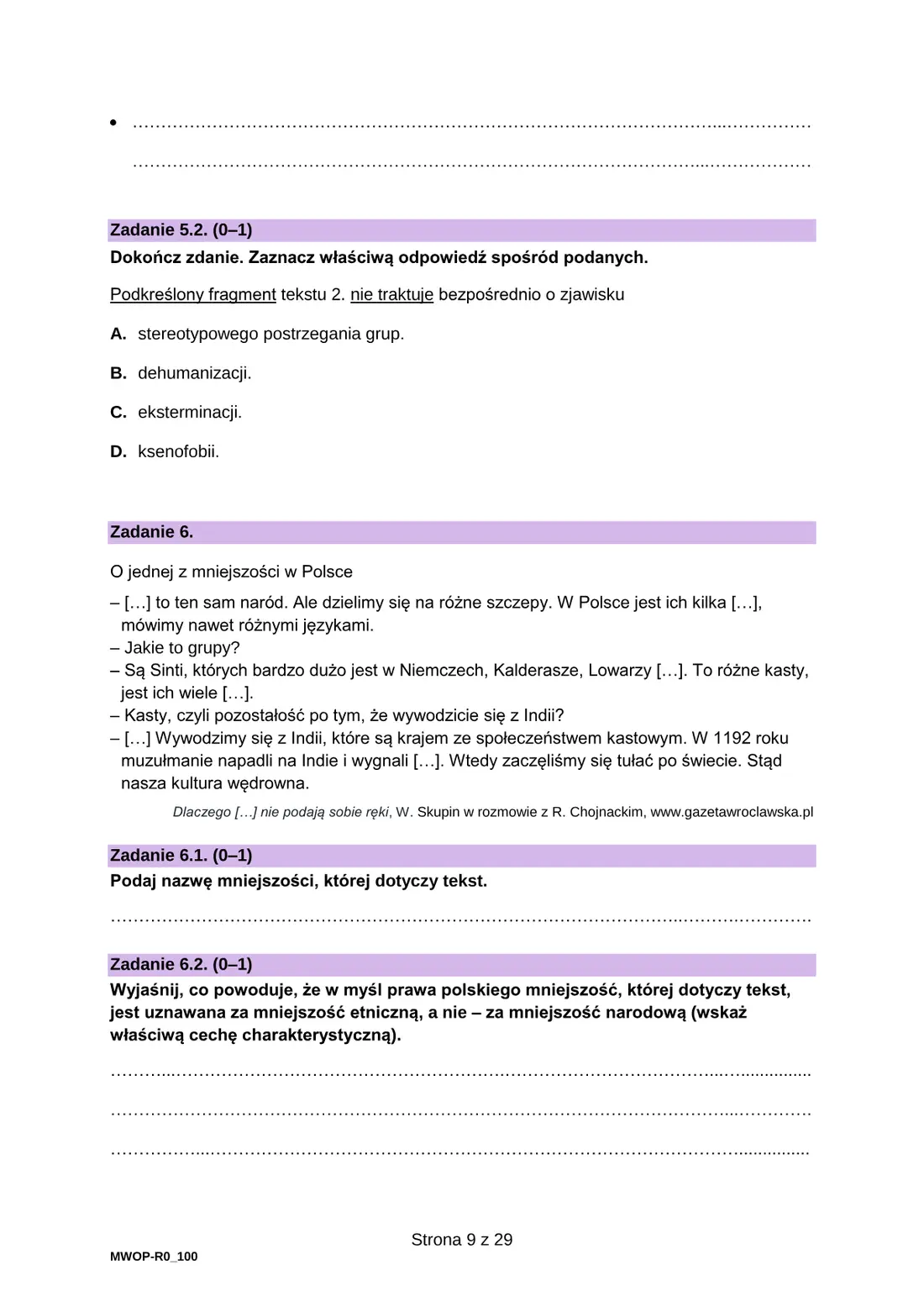 Egzamin maturalny z WOS – czerwiec 2023 – strona 9