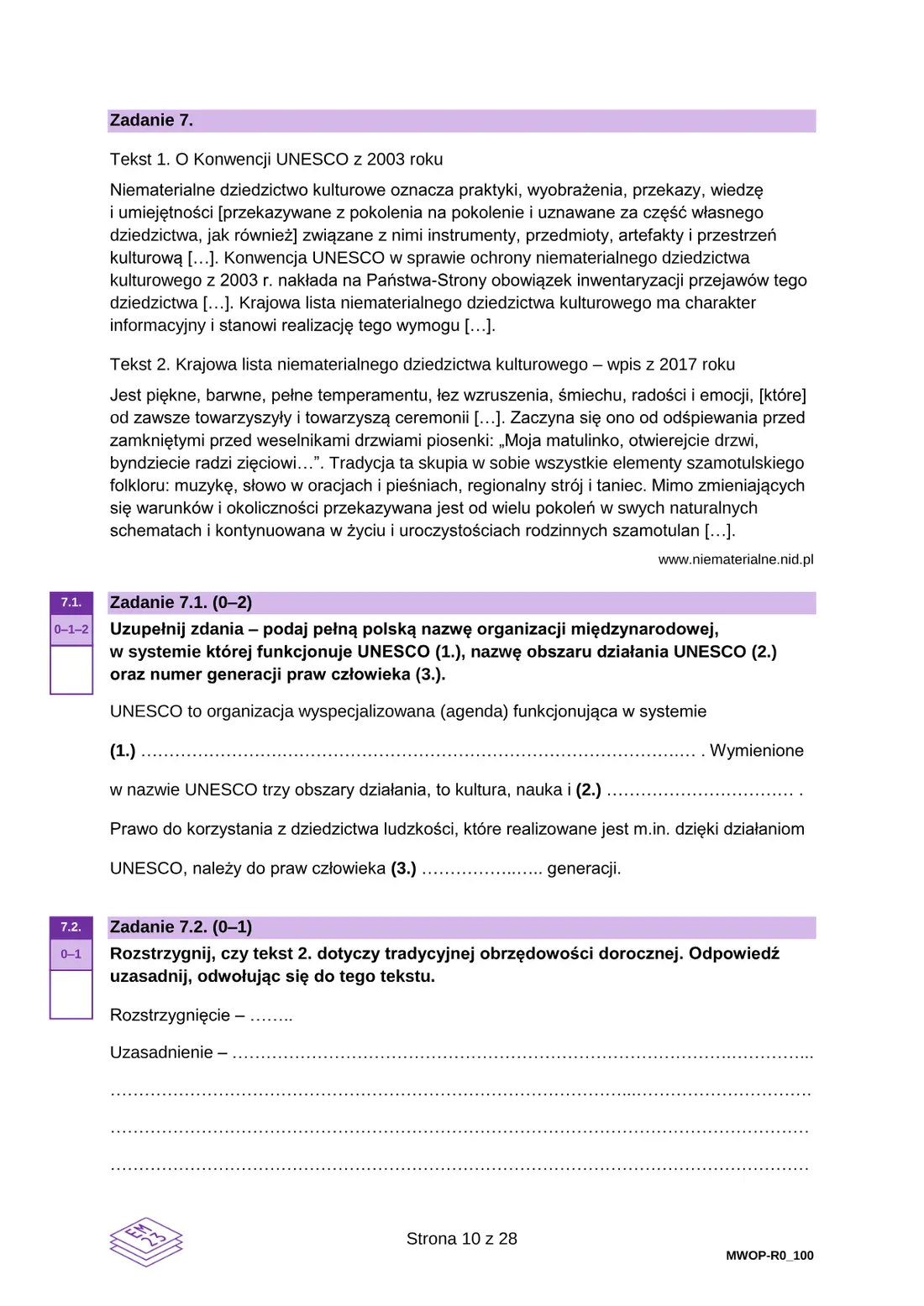 Egzamin maturalny z WOS – maj 2024 – strona 10
