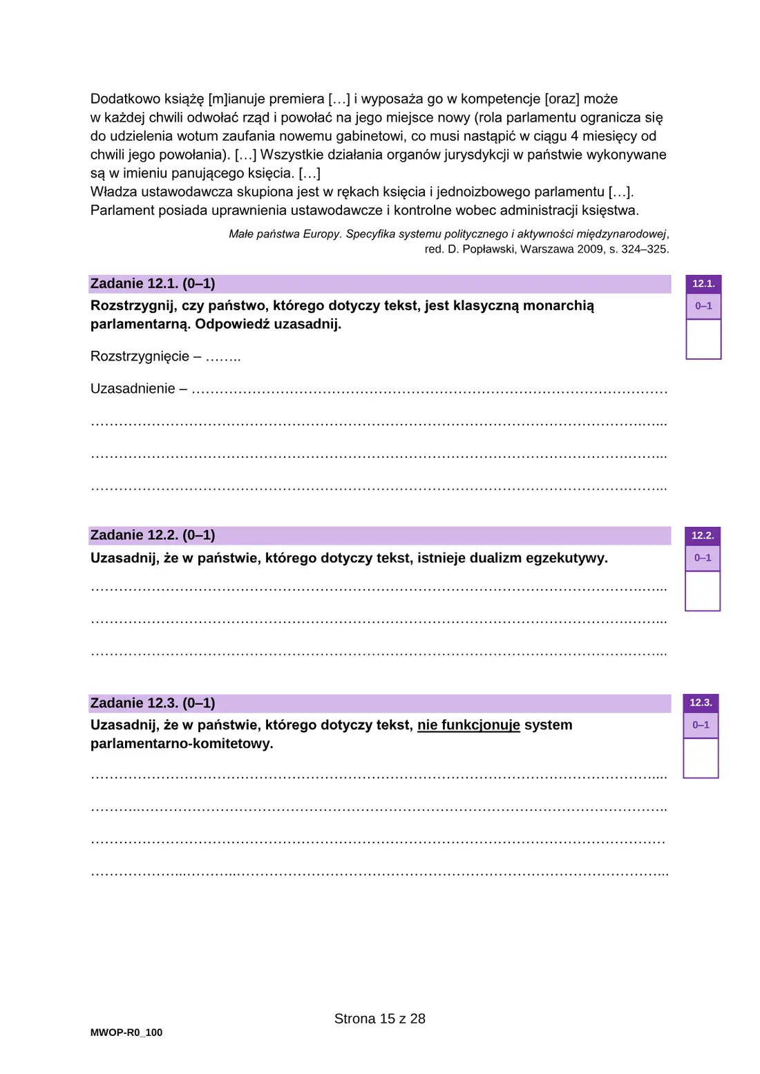 Egzamin maturalny z WOS – maj 2024 – strona 15