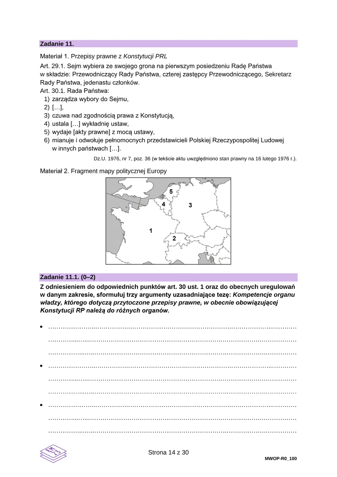Egzamin maturalny z WOS – czerwiec 2024 – strona 14
