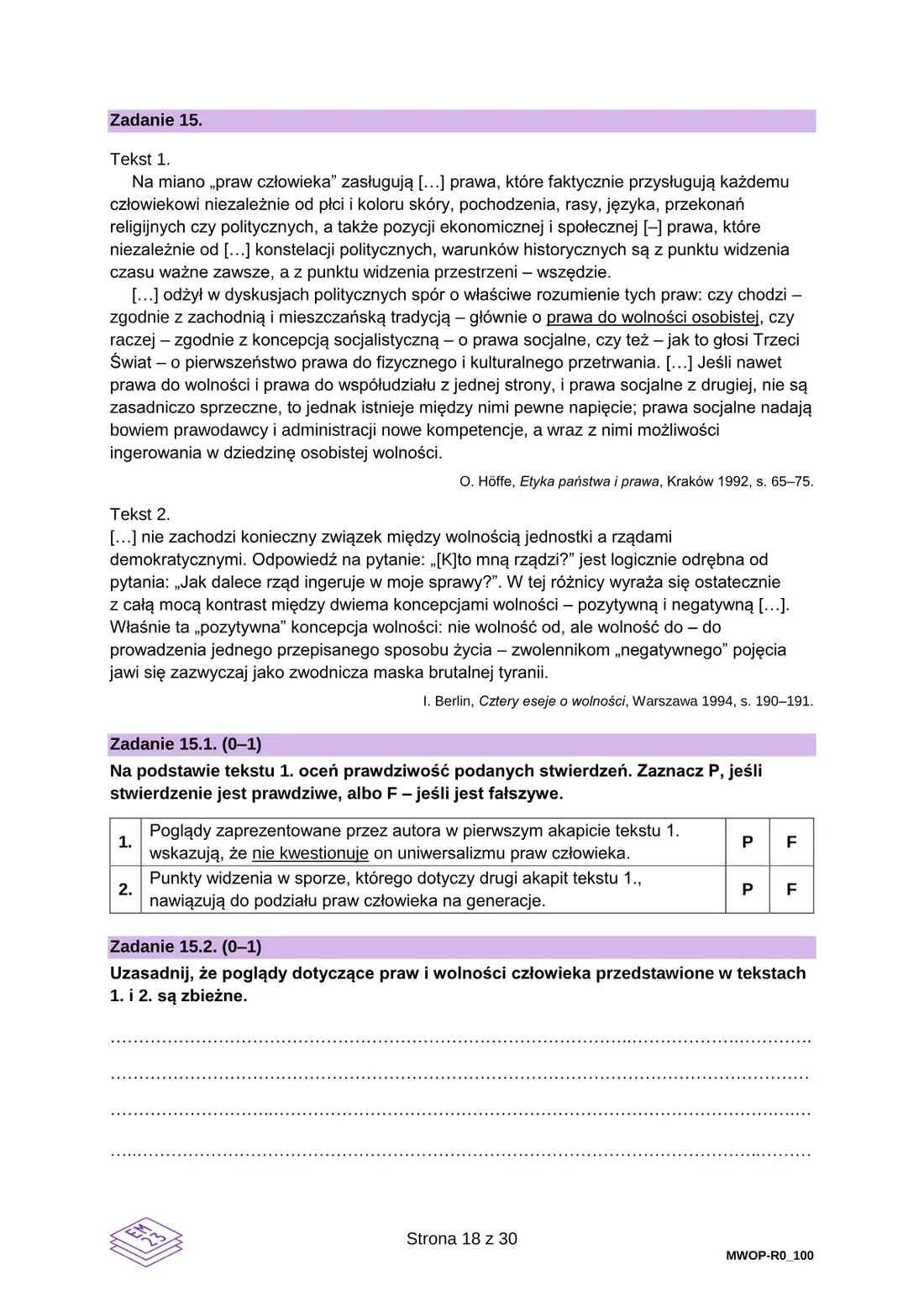 Egzamin maturalny z WOS – czerwiec 2024 – strona 18