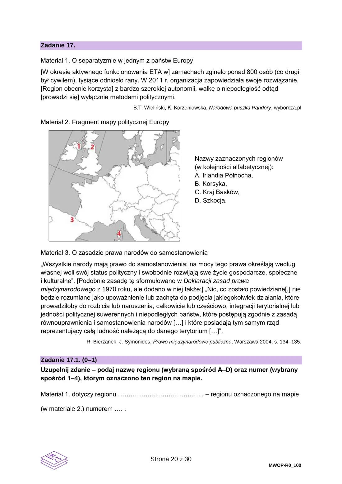 Egzamin maturalny z WOS – czerwiec 2024 – strona 20
