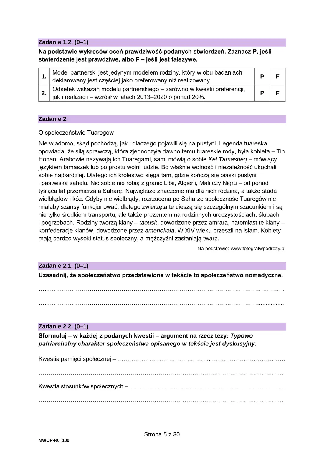 Egzamin maturalny z WOS – czerwiec 2024 – strona 5