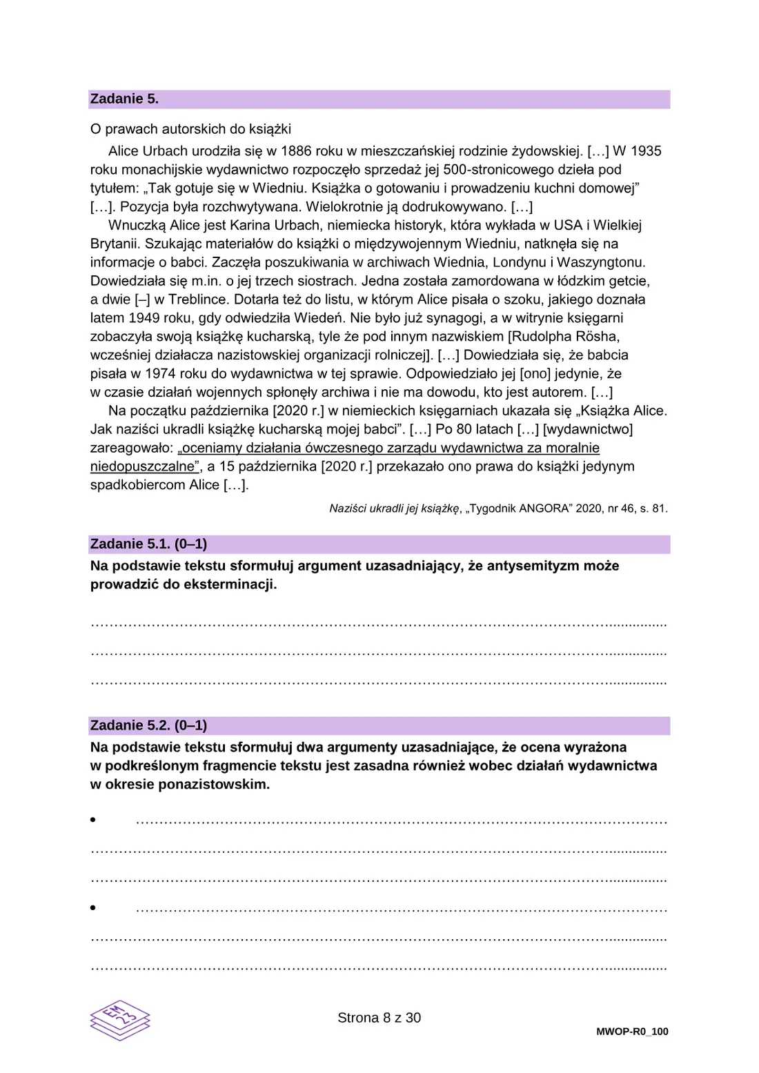 Egzamin maturalny z WOS – czerwiec 2024 – strona 8