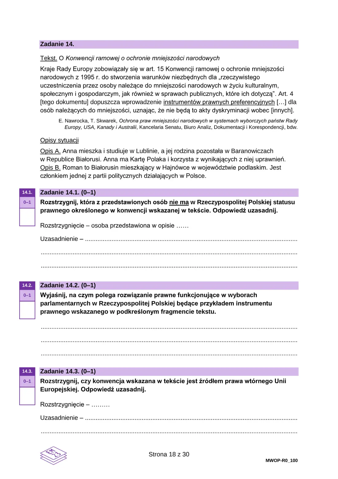 Egzamin maturalny z WOS – maj 2025 – strona 18