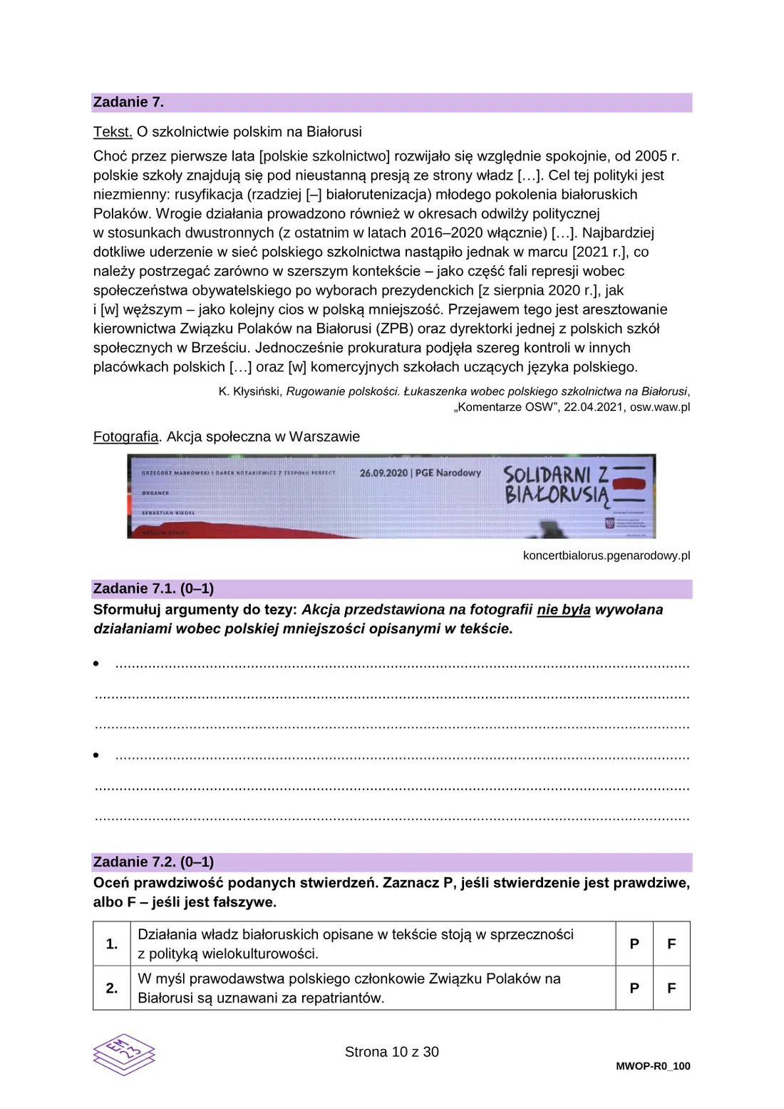 Egzamin maturalny z WOS – czerwiec 2025 – strona 10