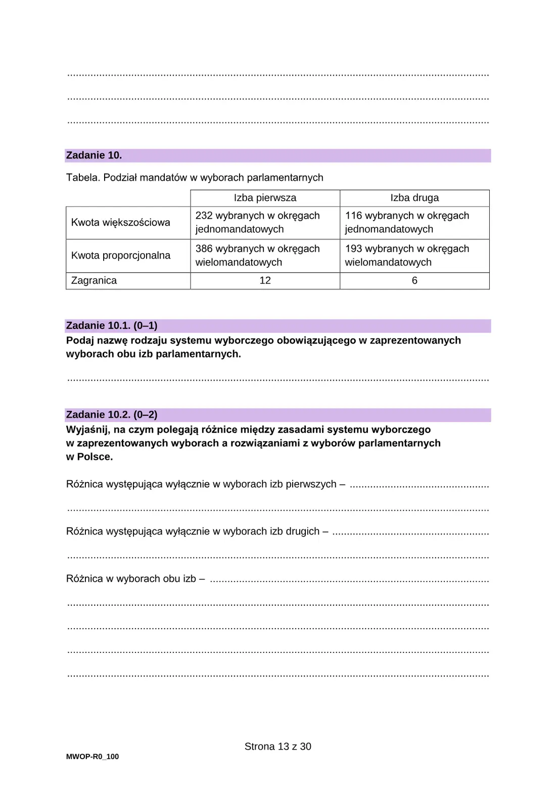 Egzamin maturalny z WOS – czerwiec 2025 – strona 13