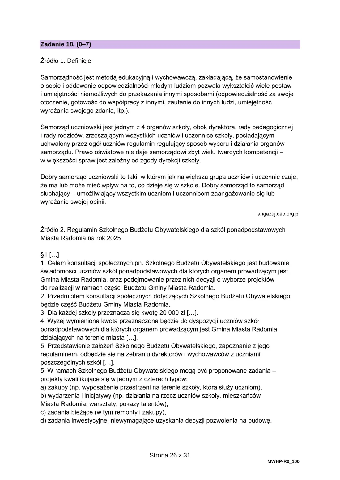 Materiał WOS ze stycznia 2026 (wariant MWHP) – strona 26