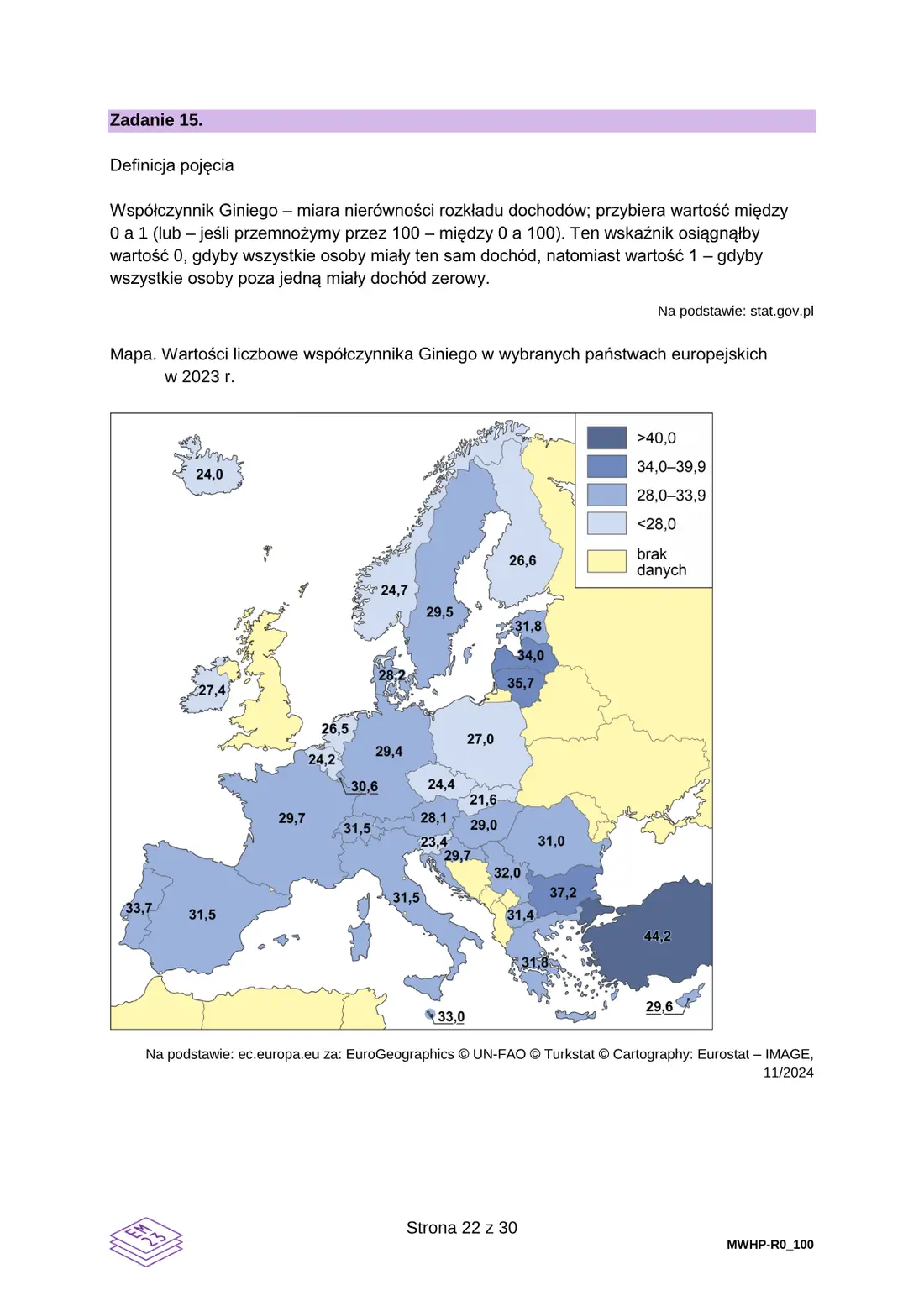 Egzamin maturalny z WOS (22) – maj 2026 – strona 22